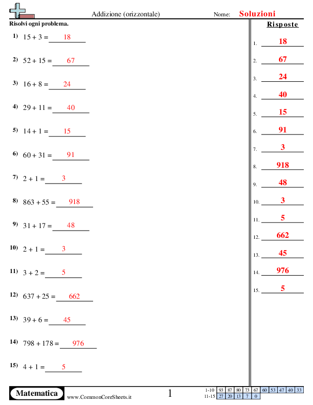  - 13 worksheet