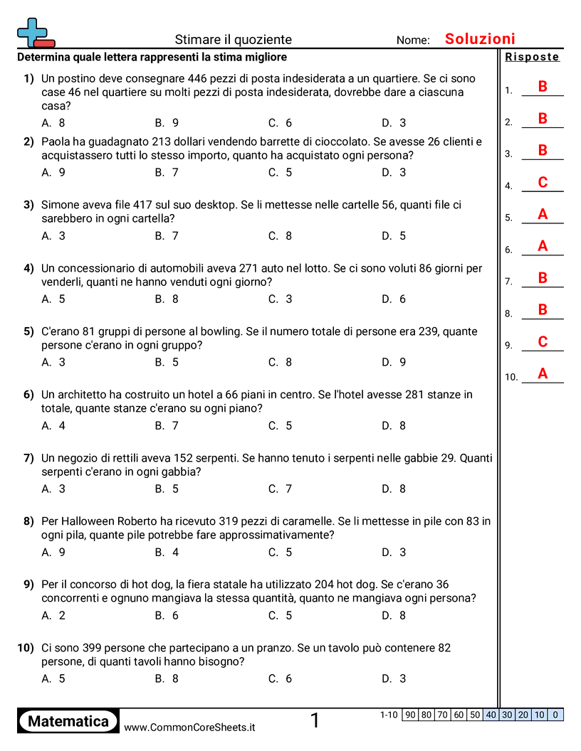 Esercizi sulle Divisioni - a-parole-3-d-2 worksheet