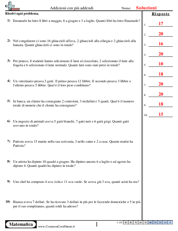  - 3-addendi-meno-di-20 worksheet