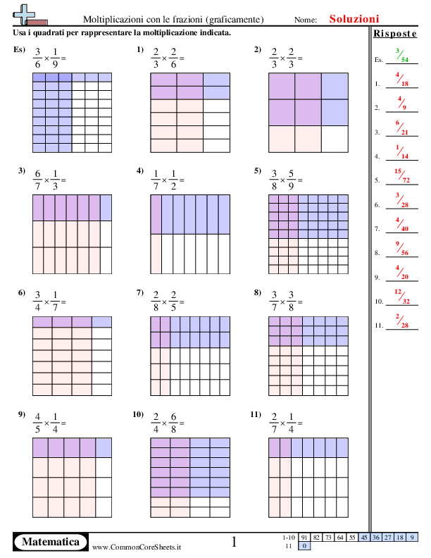  - moltiplicazioni-tra-frazioni-grafico worksheet