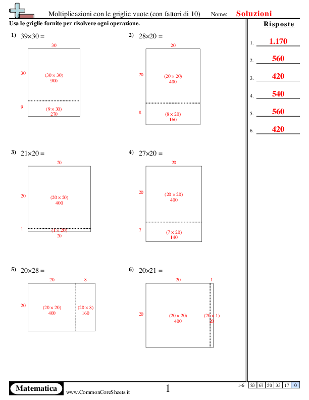  - moltiplicazioni-con-le-griglie-fattore-10 worksheet